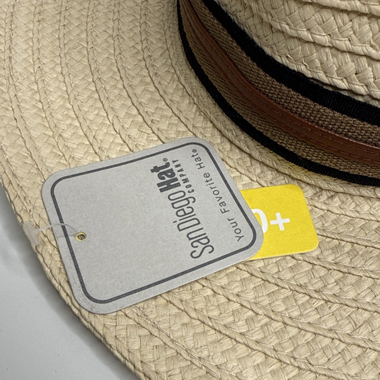 San Diego Hat Company Fedora One Size Brown Nwt New Straw Sun Upf 50+ — image 5 of 8